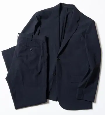 유니클로 감동 자켓 팬츠 상하의 세트 네이비