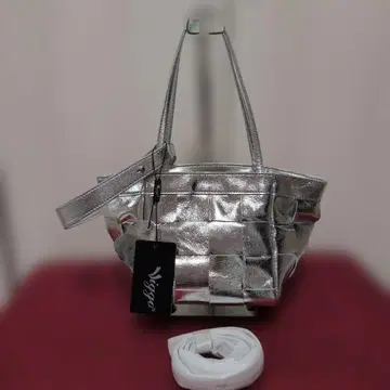 [새상품] viggo 3way 실버 뜨개질 디자인 숄더백 소가죽