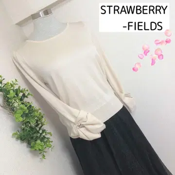 스트로베리 필드 소매 비쥬 풀오버 니트