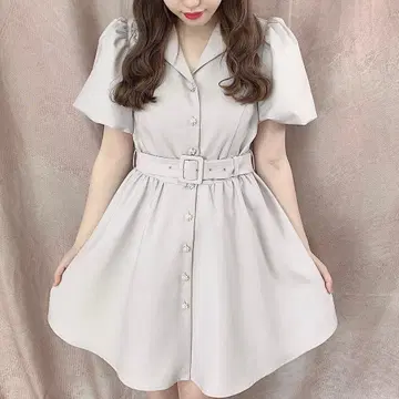 evelyn 원피스 비쥬 플레어 op 핑크 반팔 양산형 스나계