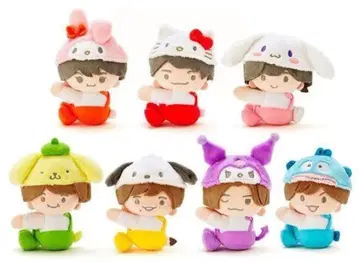 나니와단시 산리오 봉제 인형 7체 세트