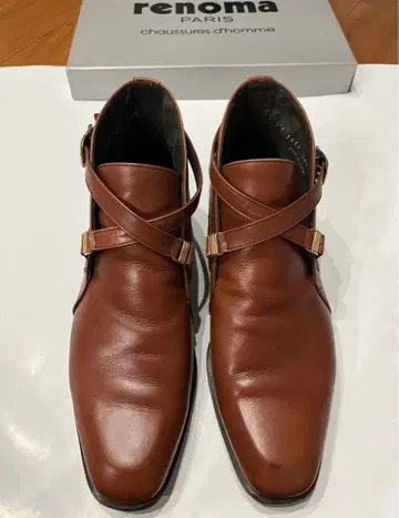 레노마 브라운 가죽 부츠 박스 포함