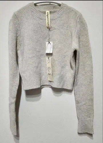 나곤스탠스 숏 기장 울 니트 38