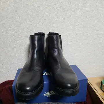 GU 리얼 가죽 사이드 고어 부츠 천연 가죽 26 시착만 한 상품 블랙