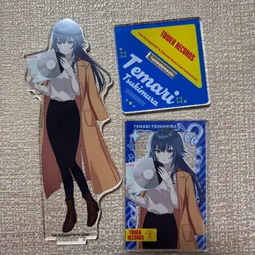 츠키무라 테마리 타워 레코드 아크릴 스탠드 클리어 카드 학마스 테마리