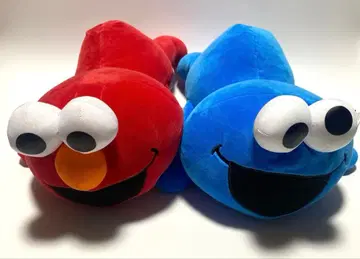 세서미 스트릿 봉제 인형 엘모 쿠키 몬스터 2체 세트