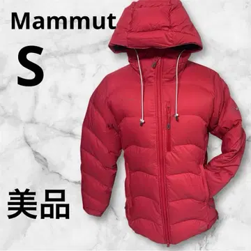 Mammut 후드 부착 다운 자켓 레드 S