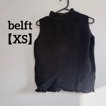 새상품급 belft 블랙 슬리브리스 터틀넥 XS 스웨터