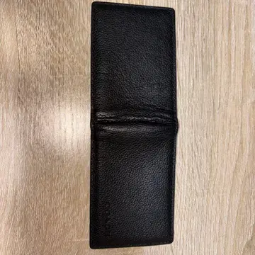 가죽 이단 접이식 카드 케이스 블랙