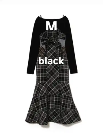 andmary Juni check dress black M