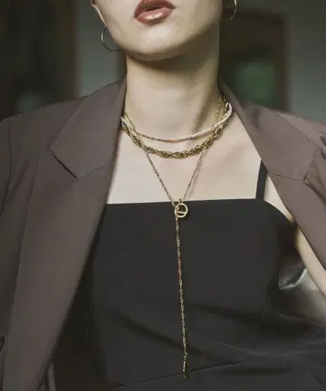 ANDRESSED multi lariat necklace