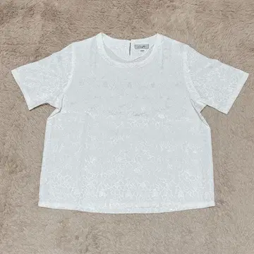 Craft 화이트 반팔 블라우스 올 패턴 일본제 포멀 대응