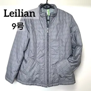클리닝 완료 Leilian 레리안 패딩 자켓 그레이 체크 무늬