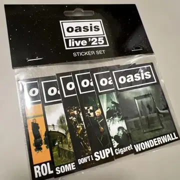 oasis 스티커 6장 세트 UK 공식