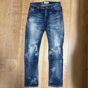 뱅퀴시 페인트 데미지 데님