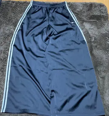 아디다스 아디컬러 새틴 와이드 레그 트랙 팬츠 2XL 블랙