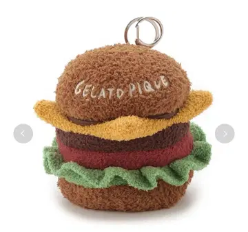 히라노 토시유키 햄버거형 키링 포함 파우치