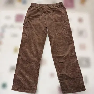 브라운 코듀로이 워크 팬츠