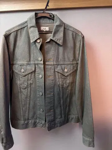 BEAMS 그레이 데님 자켓 S