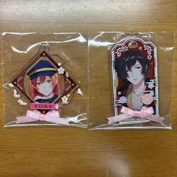 메이지 도쿄 연가 재수주 트레이딩 리본 타이 아크릴 플레이트 키체인