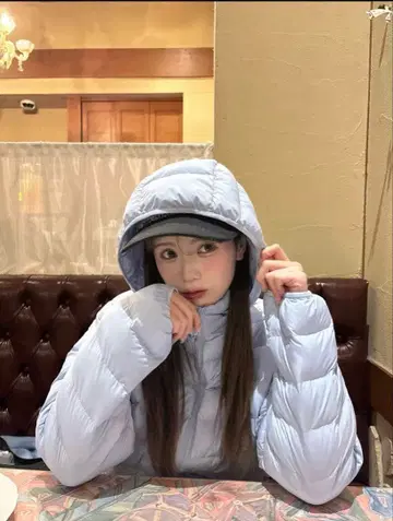 UNIQLO 퍼프테크 워셔블 후드티 블루 키즈 다운