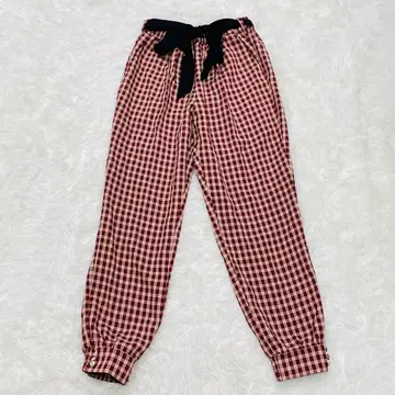 택 포함 새상품 엑시즈팜 포에틱 체크 조거 팬츠 [ M ]