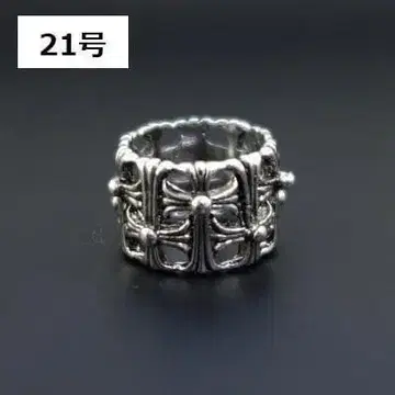 21호 롤 크로스 세메터리 실버 반지