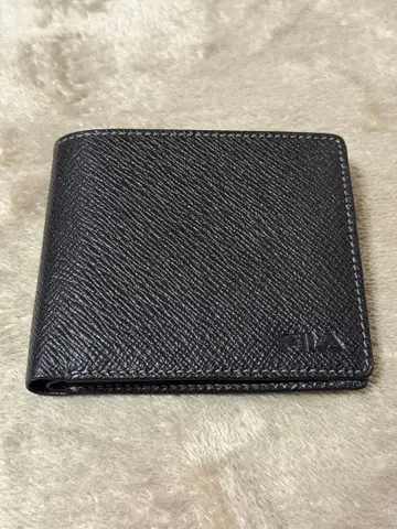 FILA 블랙 가죽 접이식 지갑