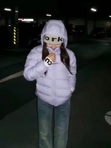 UNIQLO 퍼프 테크 워셔블 후드티 퍼플