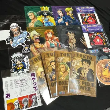 [ 레어 ] ONE PIECE 원피스 스티커 클리어 파일 세트