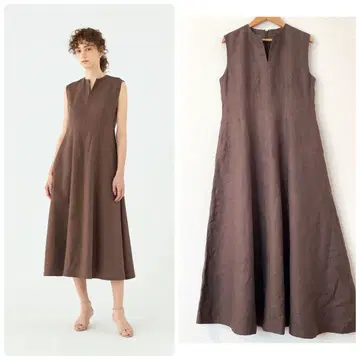 투모로우랜드 34 스무스 린넨 키넥 플레어 원피스