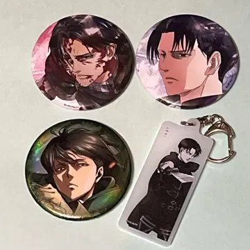 진격의 거인 리바이 캔뱃지 키링