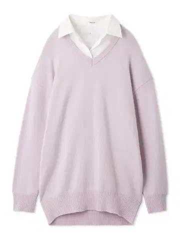 frayid 레이어드 셔츠 칼라 울 원피스