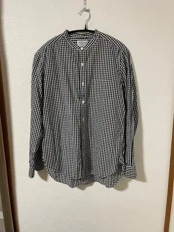 Manual Alphabet 깅엄 체크 긴팔 셔츠