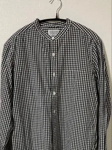 Manual Alphabet 깅엄 체크 긴팔 셔츠