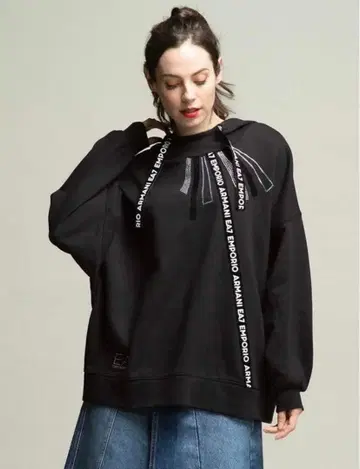 엠포리오 아르마니 EA7 오버 사이즈 후드티 블랙