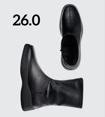 [미사용급] 유니클로C 스트레치 숏부츠 블랙 26.0 완판