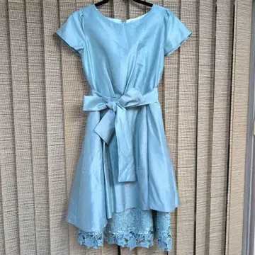 스카이블루 A라인 드레스 레이스 포멀 MISCHMASH M 사이즈