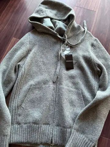 택 포함 미사용 새상품 EMPORIO ARMANI 더블 지퍼 후드티