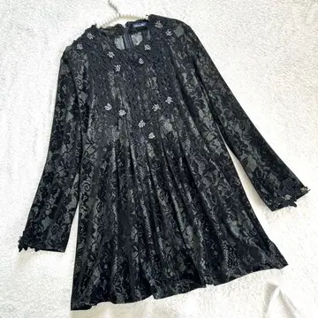 비드로 마담 포인트 튜닉 상의 빈티지