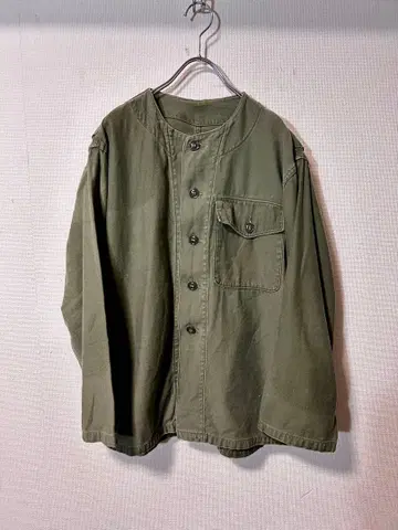빈티지 미군 슈팅 자켓 노카라 셔츠 USMC