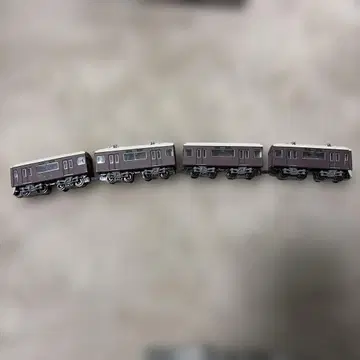 철도 모형 세트 브라운 화이트 4량