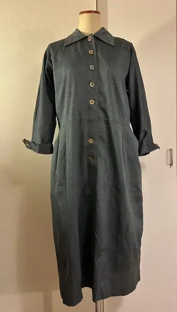 빈티지 버튼 셔츠 원피스