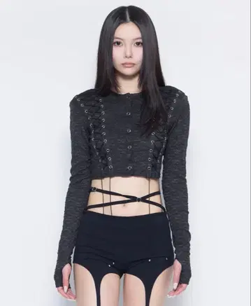 S lace up cardigan THEREDTHREAD