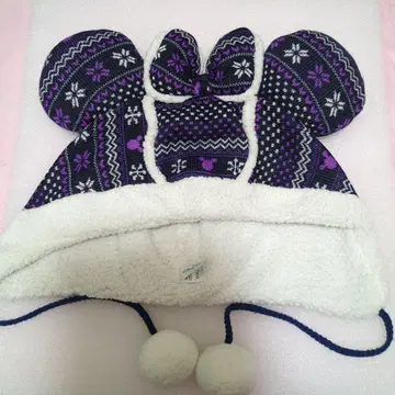 디즈니 미니 팬캡 니트 모자 노르딕 무늬