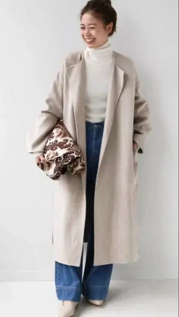 JOURNALSTANDARDrelume 울 나일론 리버 노카라 코트