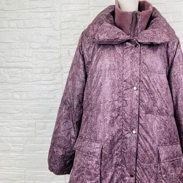 라리벨테 A라인 다운 코트 트위드풍 스탠드 카라 [ 76-19 ]