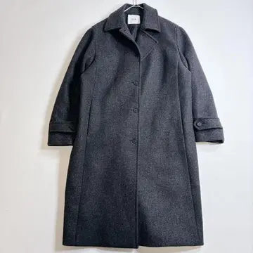 최근 모델 ICB 롱 코트 골드 버튼 XL 울 100%