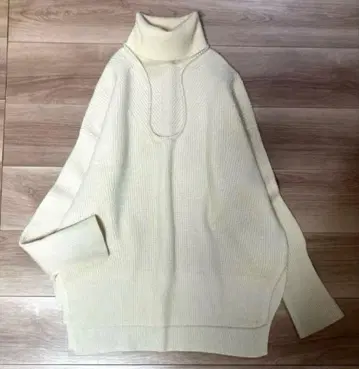 1회 착용 새상품급 띠어리 럭스 EMARY 캐시미어 혼방 아이보리 38