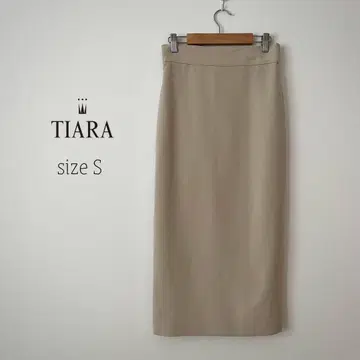 [ 새상품급 ] 티아라 TIARA 베이지 타이트 스커트 롱 S 오피스